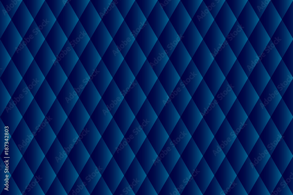 Naklejka premium Blue triangular seamless pattern. Bright geometric vector background. Easy to edit design template.