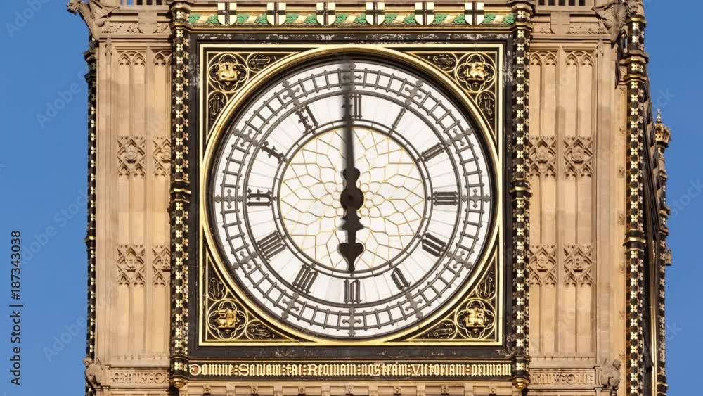 Animated time lapse of Big Ben's clock face with 12 hours passing in 10 seconds. Can be looped. Animated time lapse of Big Ben's clock face with 12 hours passing in 10 seconds. Can be looped.