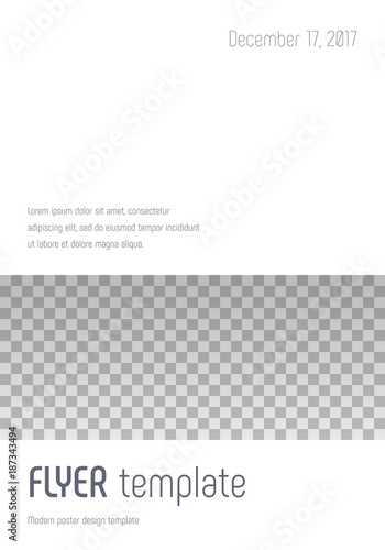 Brochure template design. Modern cover page layout. Bold trendy poster design. Minimalistic corporate brochure template. Vector illustration on transparent background.
