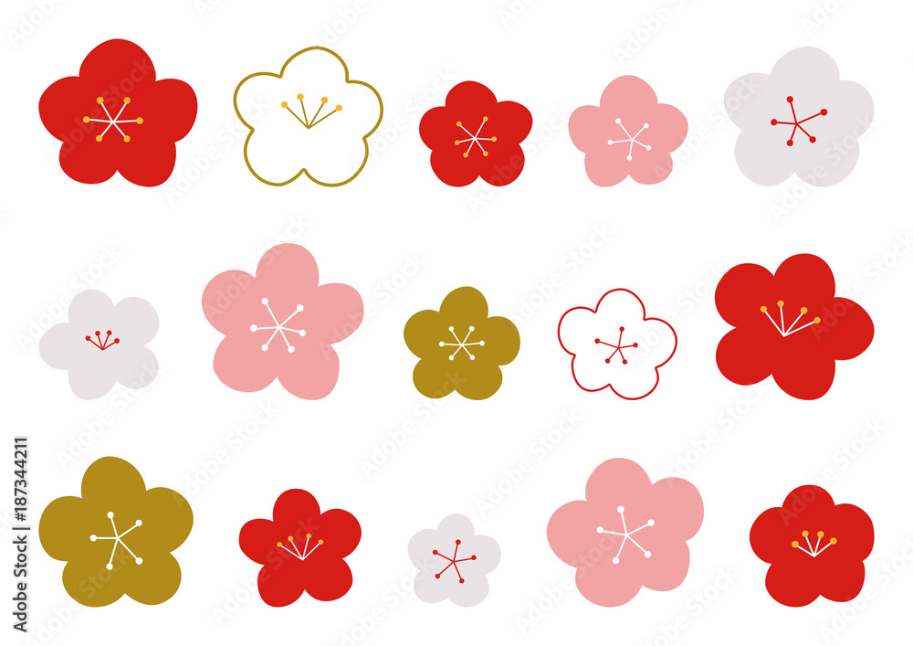 梅 花 イラスト Stock ベクター Adobe Stock 梅 花 イラスト Stock ベクター Adobe Stock