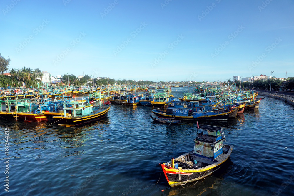 Boat of fishermen, Vietnam
