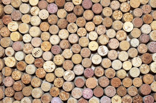 horizontal background of corks of wine bottles