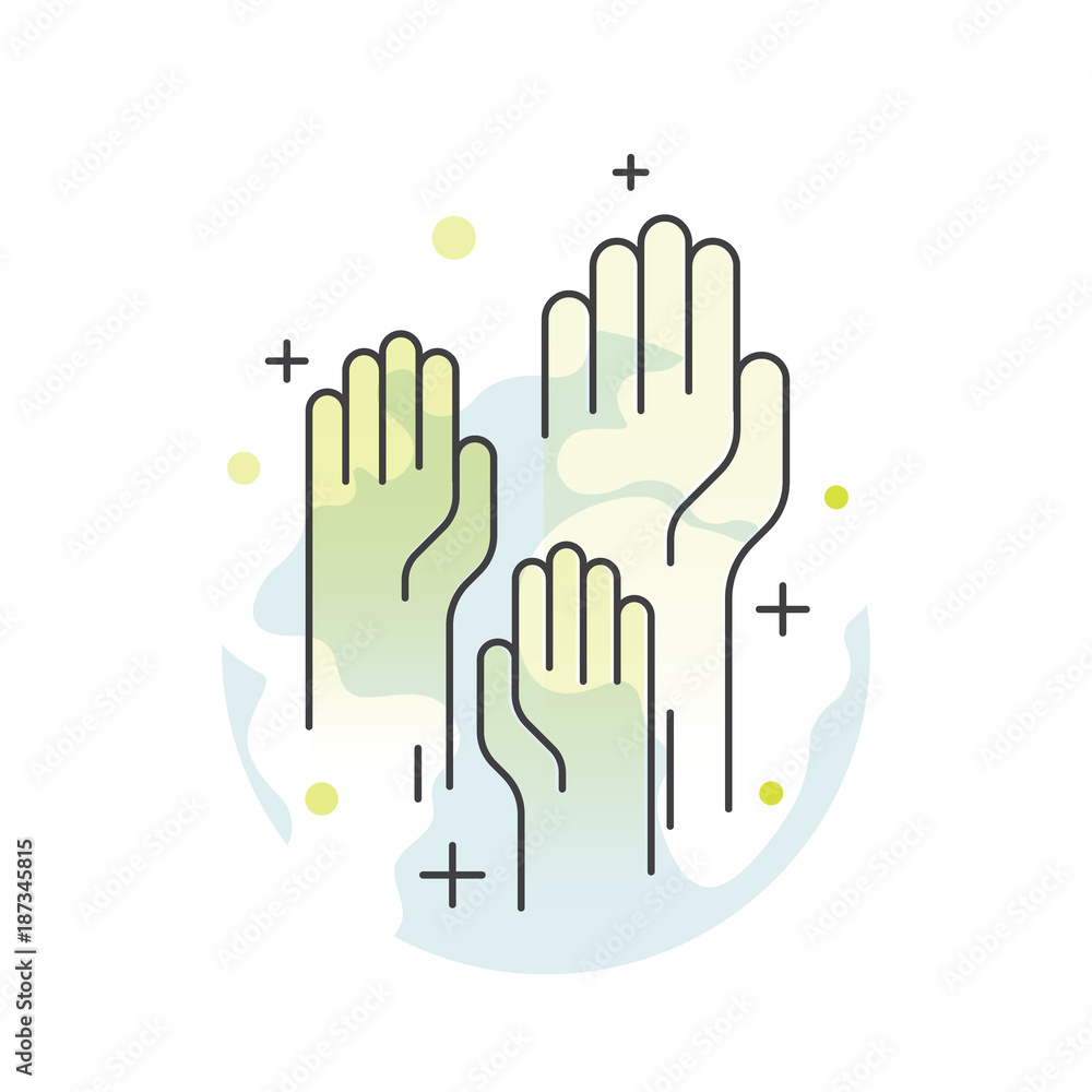 Obraz premium Vector Illustration Icon Graphic Element for Nonprofit Organizations and Donation Centre. Fundraising Symbols. Crowdfunding Project Label. Charity Logo, Blood donation flyer banner, Help Africa