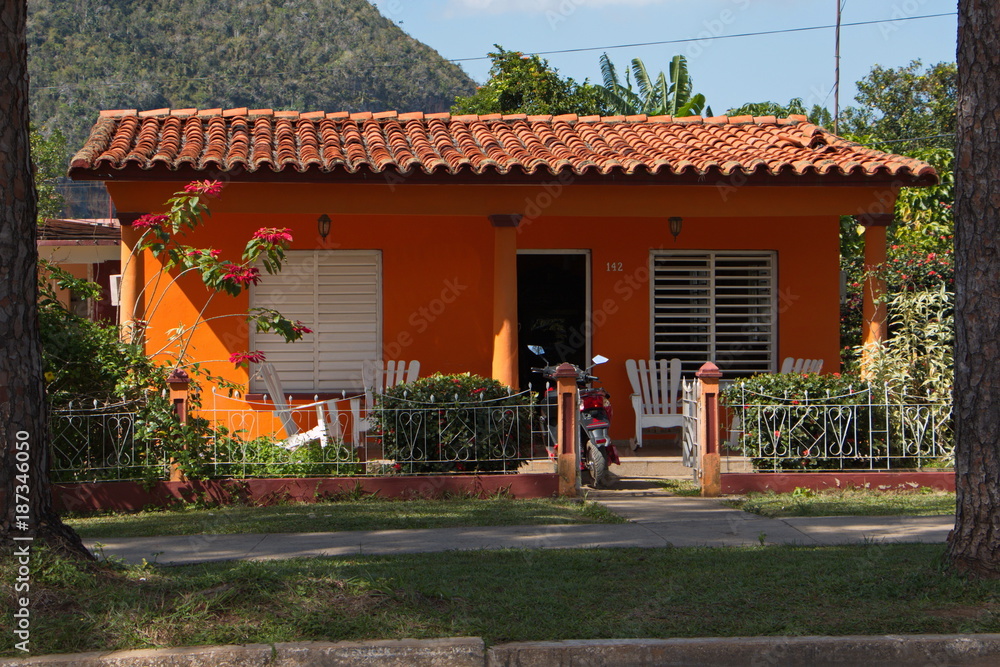 Obraz premium Residential house in Vinales in Cuba