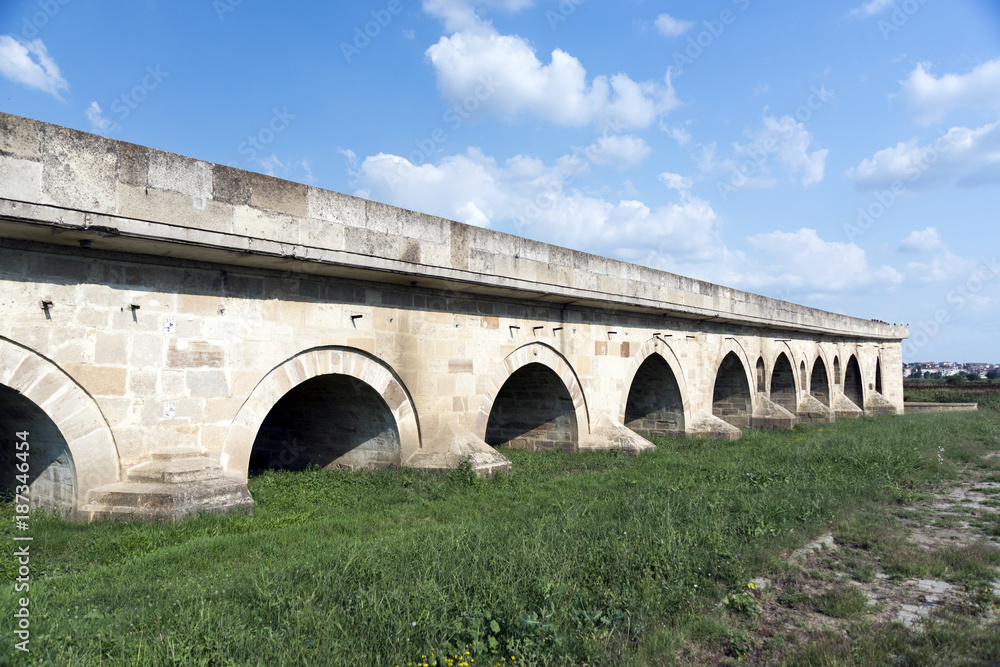 The Longbridge ( Uzunkopru)on the River Ergene in Edirne province of Turkey.