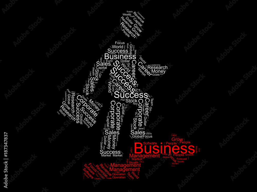 Fototapeta premium business man word cloud design