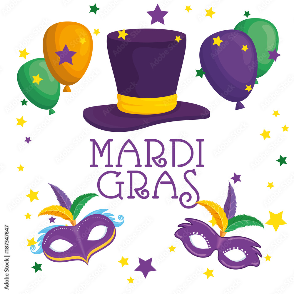 mardi gras carnival party poster background