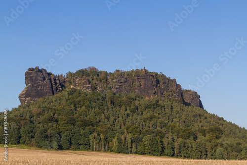 Elbsandsteingebirge sächsiche Schweiz Blick auf die Felslandschaft photo