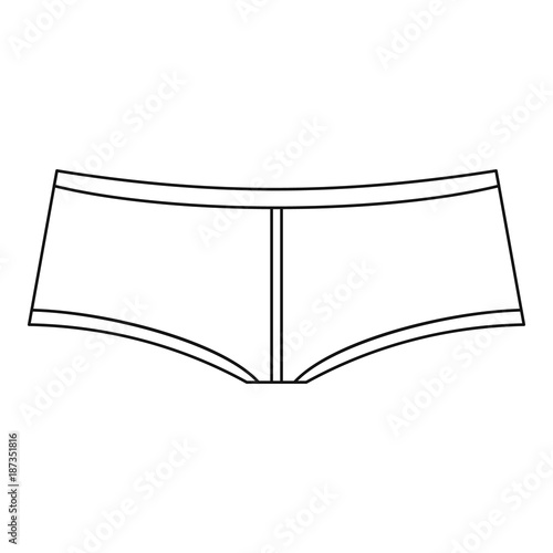 Woman boyshorts icon, outline style photo