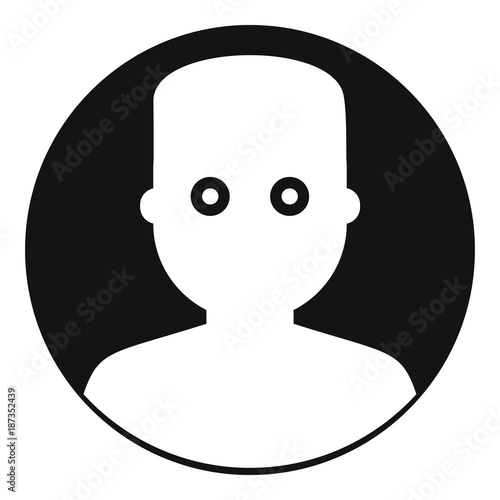 Man in the dark icon, simple style