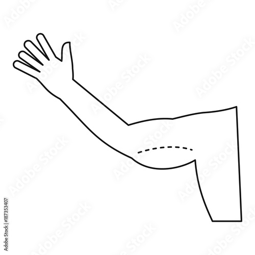 Plastic surgery, flabby arm correction icon photo