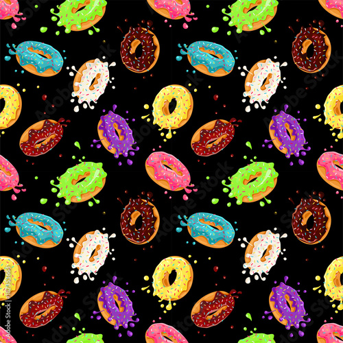 Donut seamless pattern
