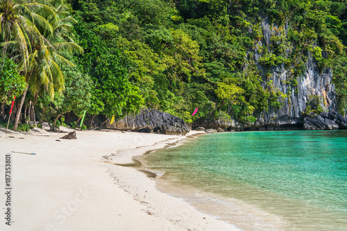 Beautiful Papaya beach in El Nido bay, Philippines