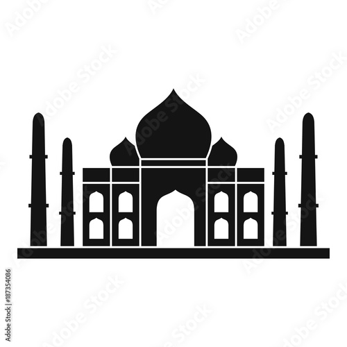 Taj mahal icon, simple style
