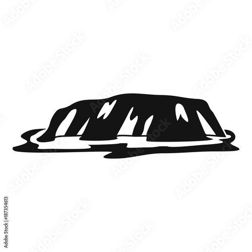 Cliff icon, simple style