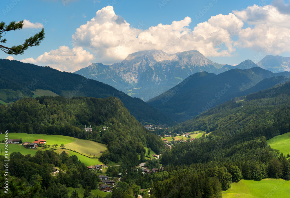 Alpine valley in Bavaria, Germany
