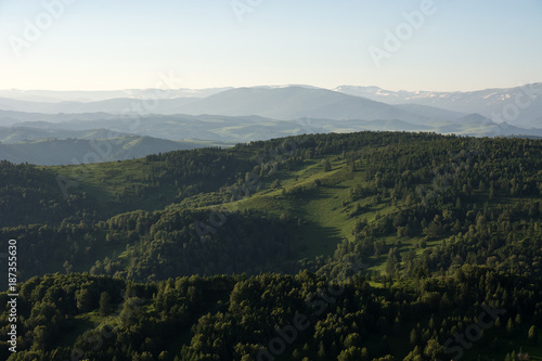 Mountain landscape. At a distance you can see the snow on top of the mountain. © Daniil
