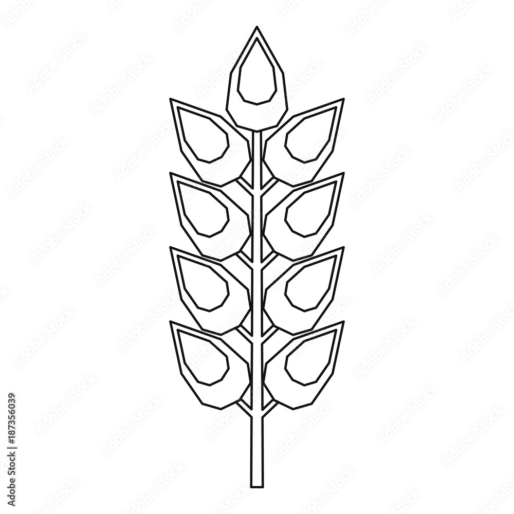Long spica icon, outline style