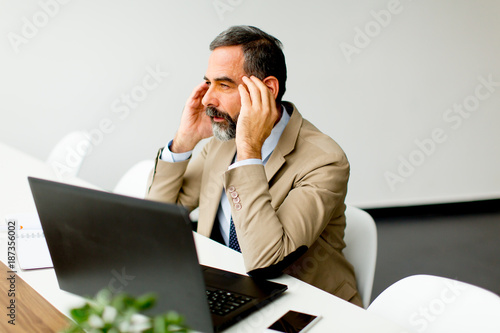 Senior businessman working ...