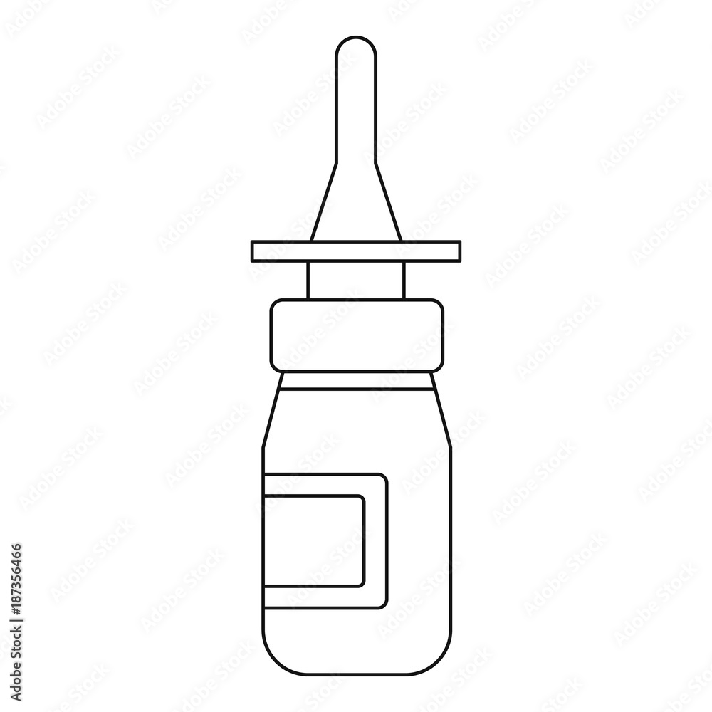 Nasal drops icon, outline style Nasal drops icon, outline style