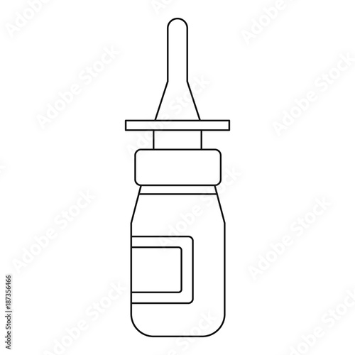 Nasal drops icon, outline style