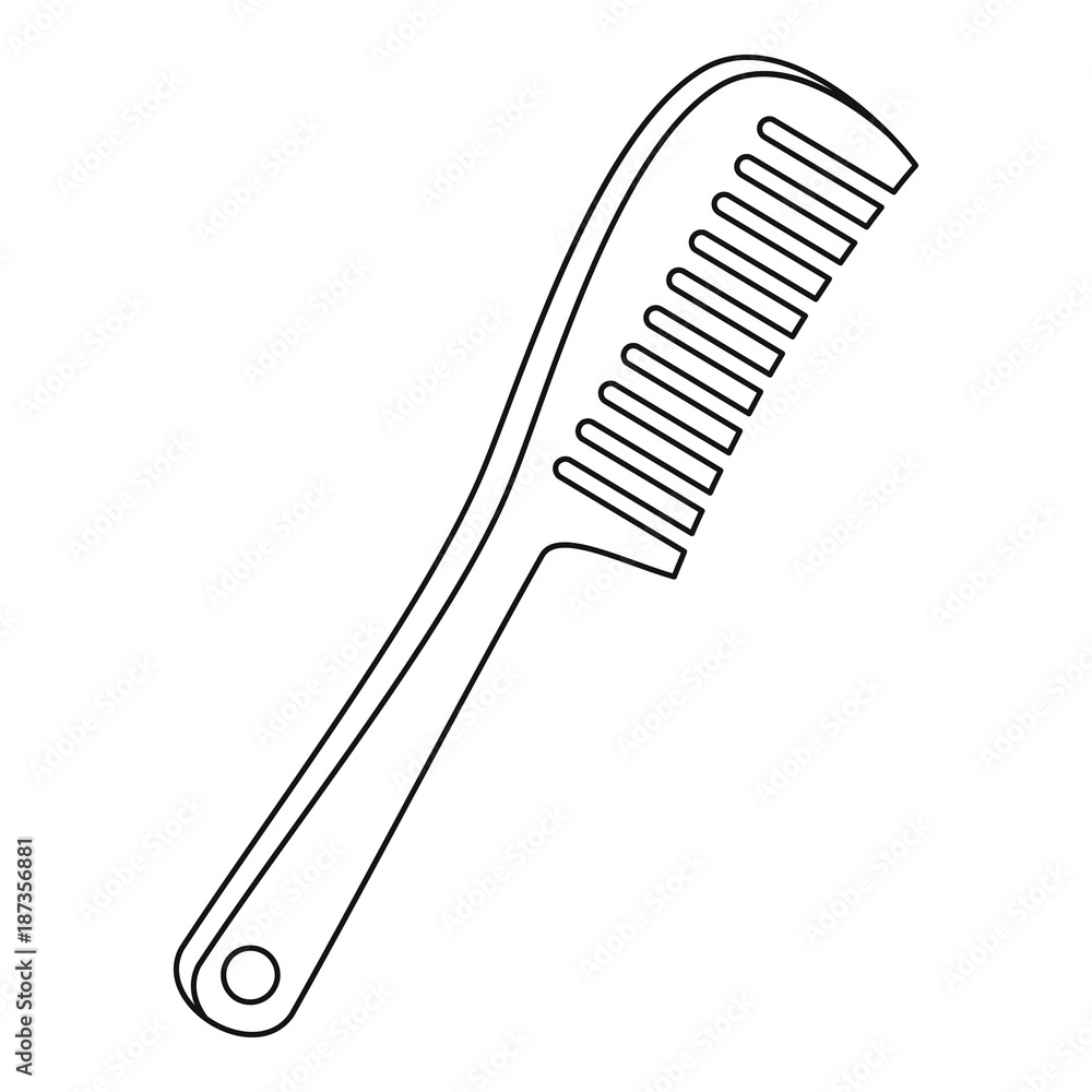 Comb icon, outline style Comb icon, outline style