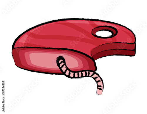 meat with worm icon