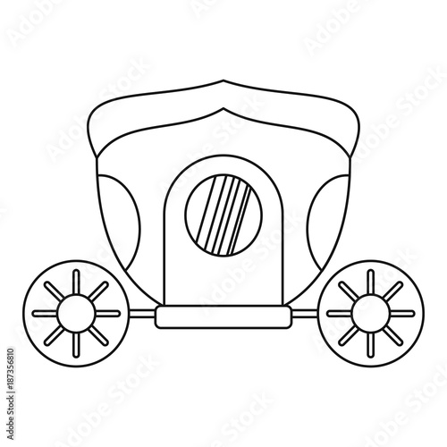 Brougham icon, outline style