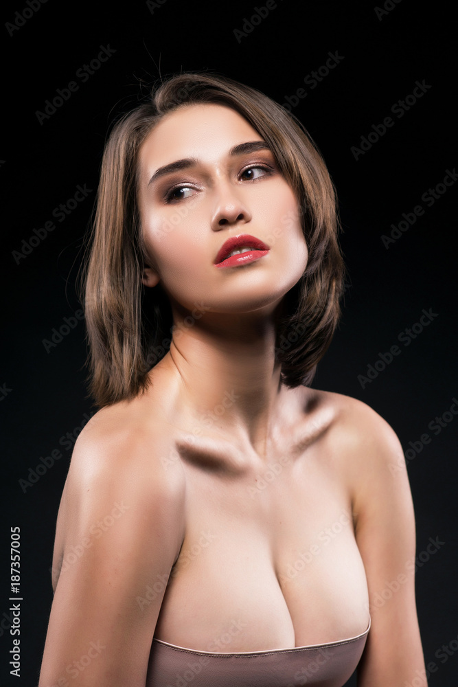 Beautiful big breasted mixed asian-caucasian race girl. Beautiful big breasted mixed asian-caucasian race girl.