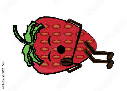 kawaii strawberry icon