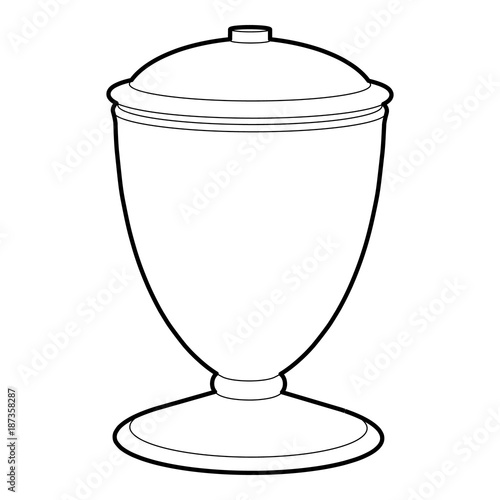 Urn icon, outline style