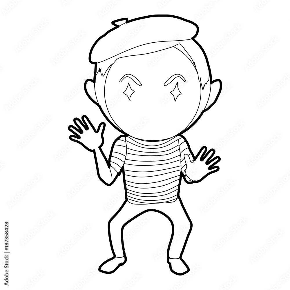 Clown icon, outline style Clown icon, outline style