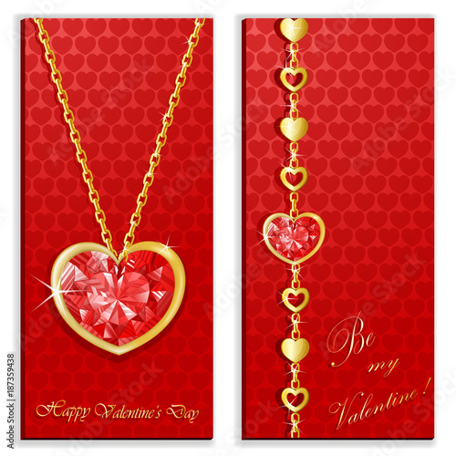 funny hearts in red color card 4