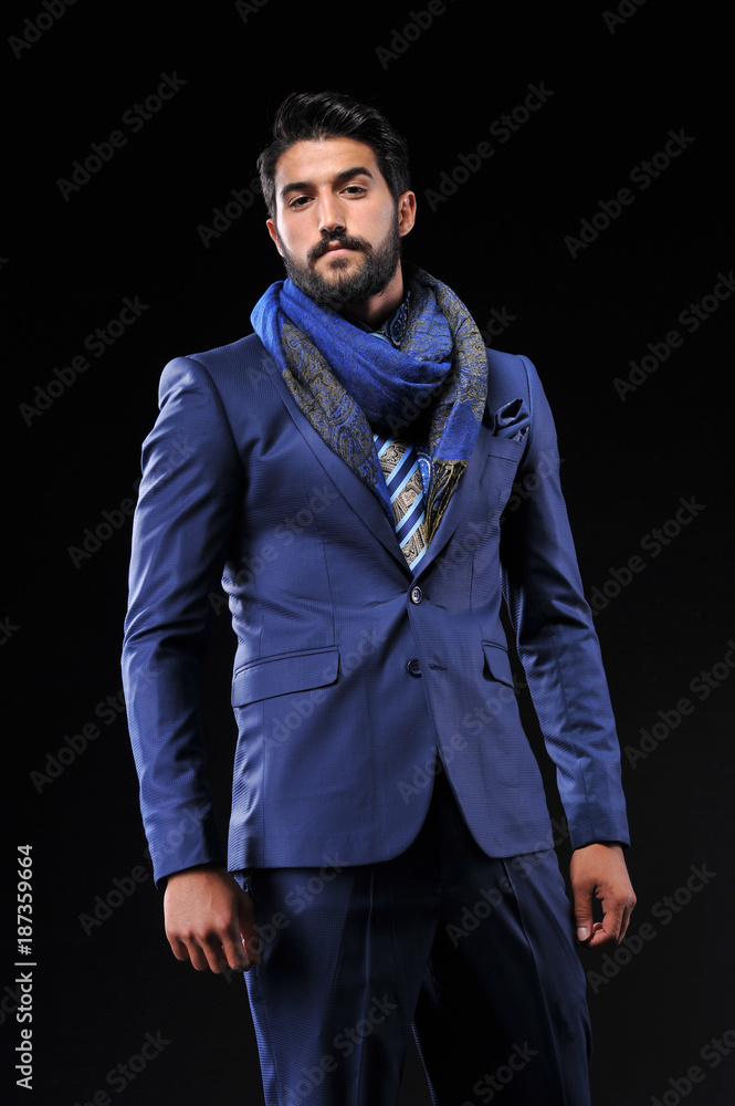 Fototapeta premium Young businessman wearing suit