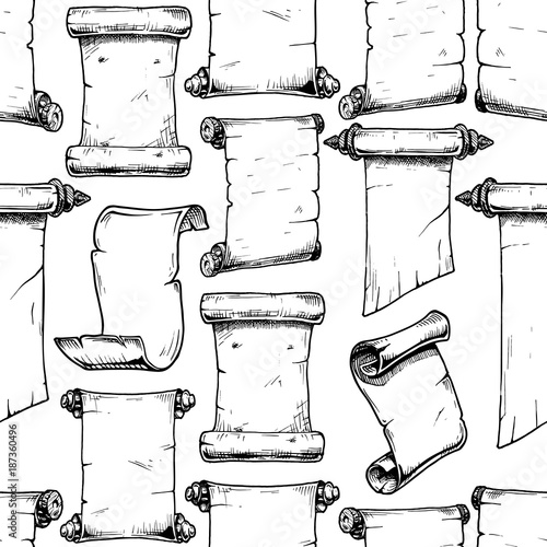 Pattern with old scroll