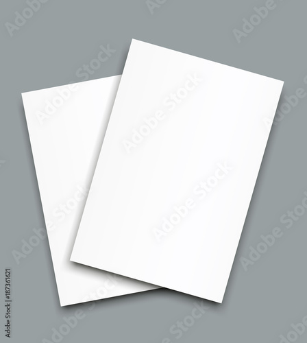 Blank Bi fold brochure mockup cover template