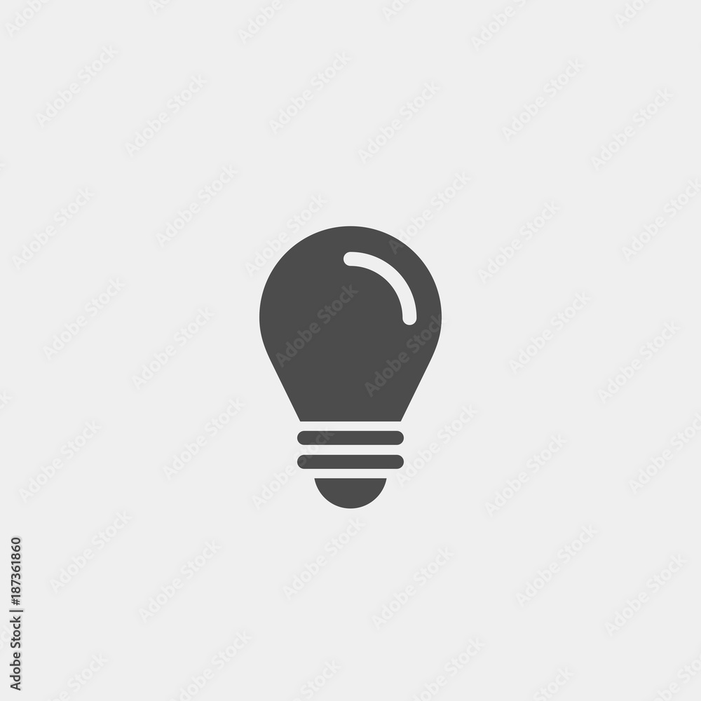 Bulb flat vector icon. Idea flat vector icon