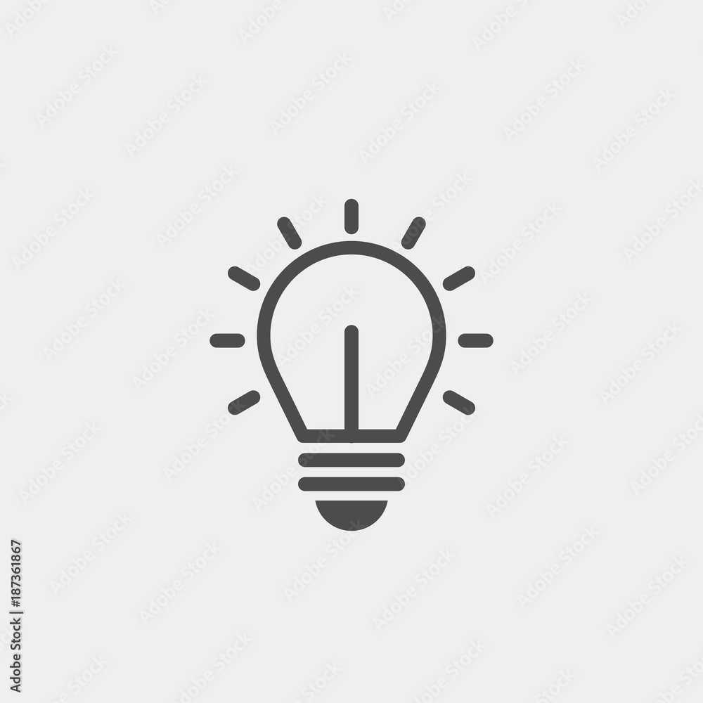 Bulb flat vector icon. Idea flat vector icon Bulb flat vector icon. Idea flat vector icon