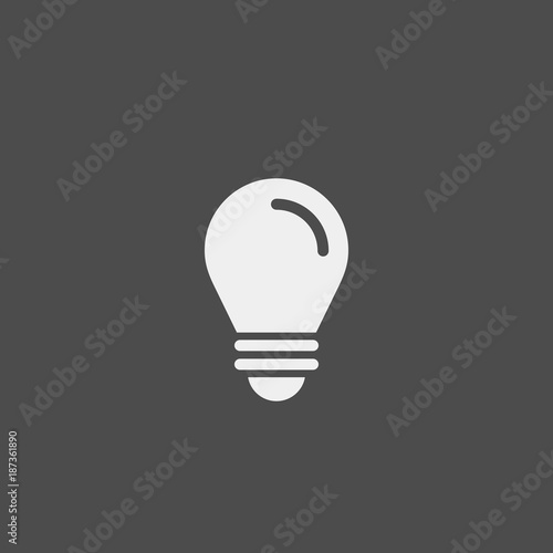 Bulb flat vector icon. Idea flat vector icon
