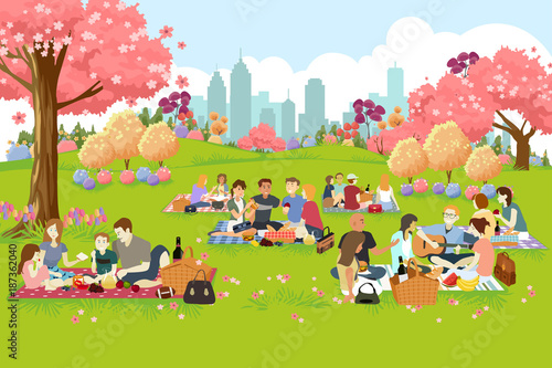 People Having Picnic at the Park During Spring