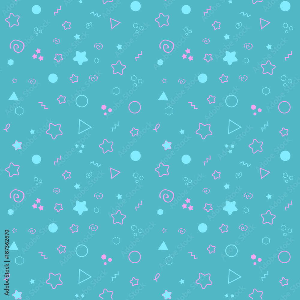 Good Night seamless pattern with stars. Sweet dreams background. Vector illustration