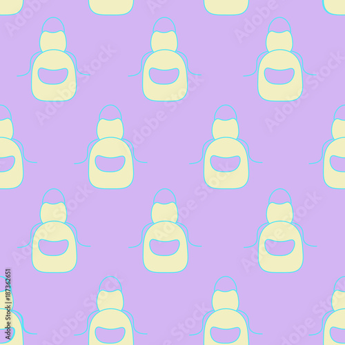 Seamless pattern with aprons and fruits