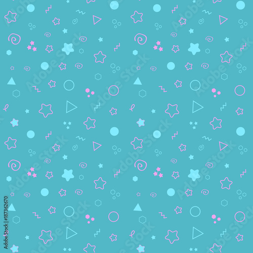 Good Night seamless pattern with stars. Sweet dreams background. Vector illustration