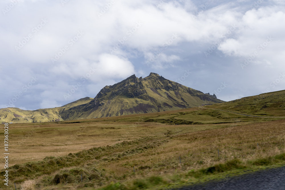 Rock formation on the way down from the Dyrholaey