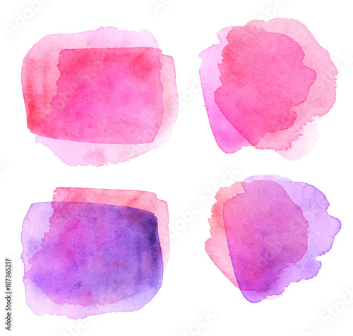 Watercolor background for print and web, card, poster, header, covers. Paint backdrop set hand drawn illustration.