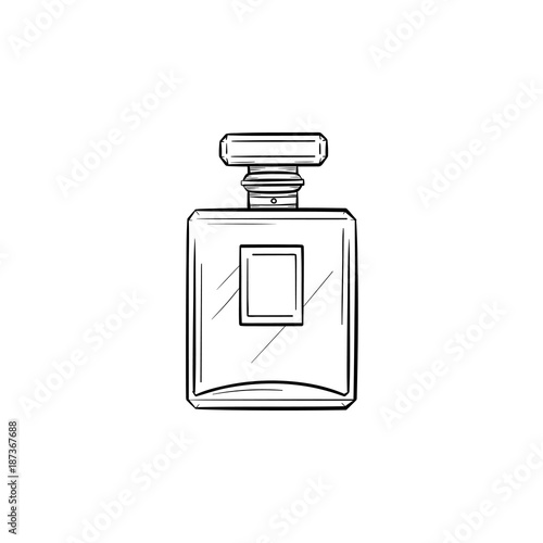 Vector hand drawn Perfume outline doodle icon. Perfume sketch illustration for print, web, mobile and infographics isolated on white background.