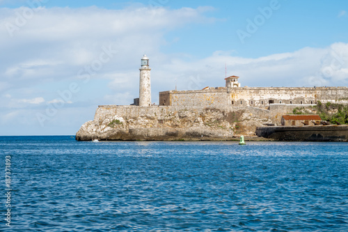 Fort of Saint Charles in Havana Cuba and sea