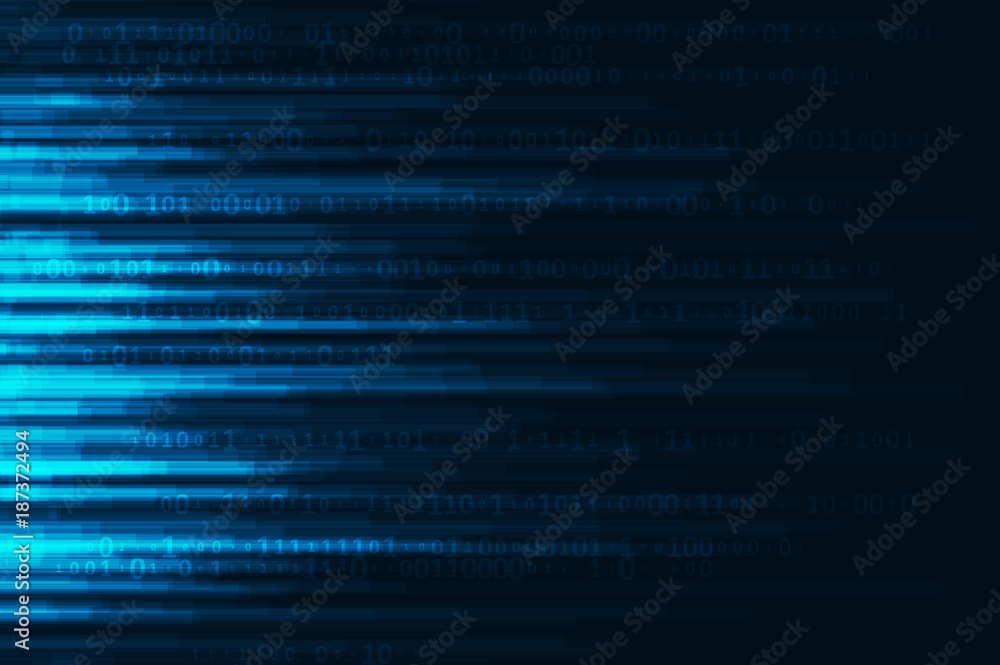 Abstract digital code visualization. Big data code representation ...