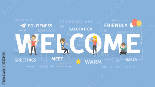 Welcome concept illustration.