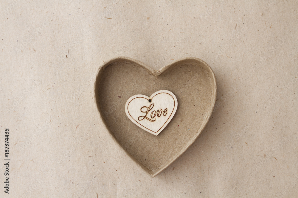 Obraz premium cardboard box in the form of heart